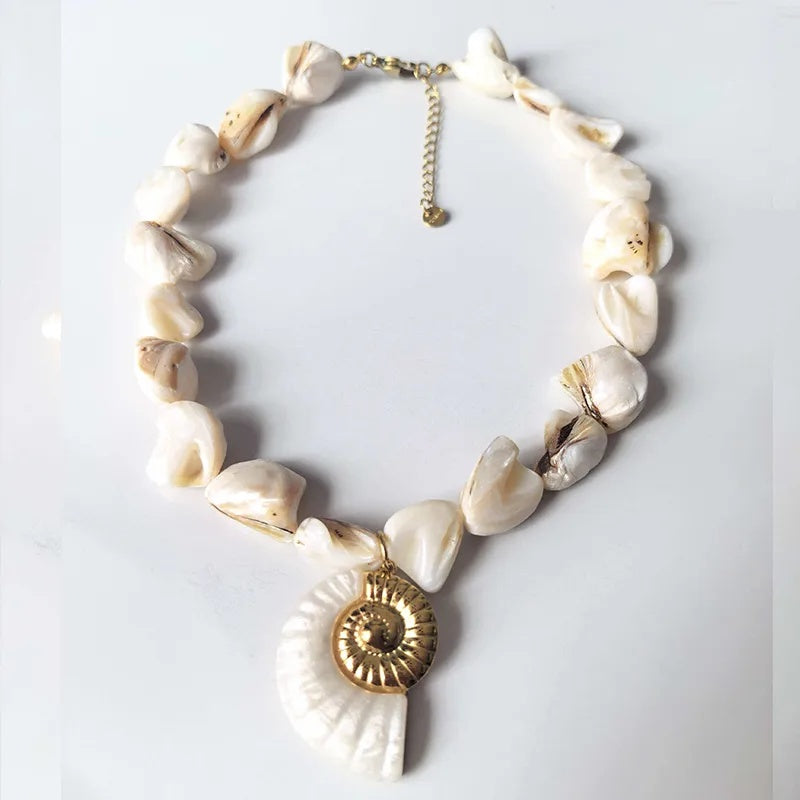 Stainless Steel Ocean-inspired Pendant Necklace Vera Lux
