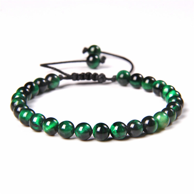 6mm Natural Stone Beads Womens Bracelet Yoga Energy Sports Vera Lux