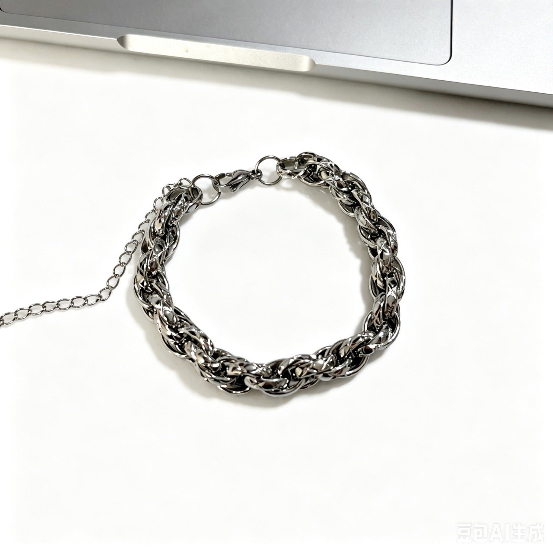 New Arrival European American Braided Twist Titanium Steel Bracelet For Men, Ins Popular Brand Premium Texture Hip Hop Niche Design Couple Matching Hand Jewelry Vera Lux