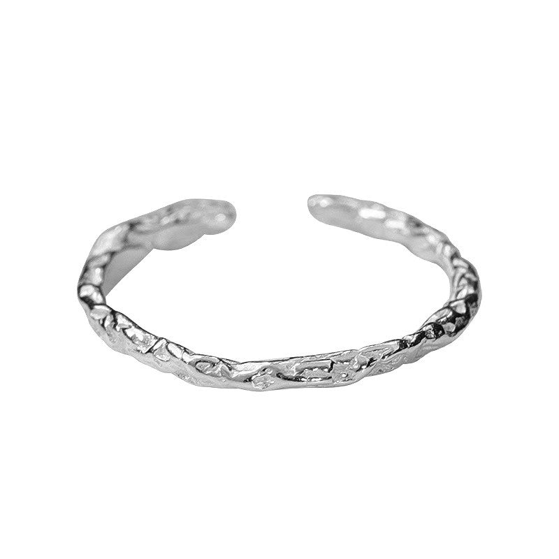 Personalized Open-End Textured Ring For Women Simple And Cool Style Vera Lux