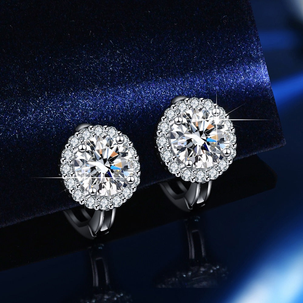 Moissanite D color s925 sterling silver earrings Vera Lux