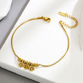 18k gold hollow diamond tree of life series anklet Vera Lux