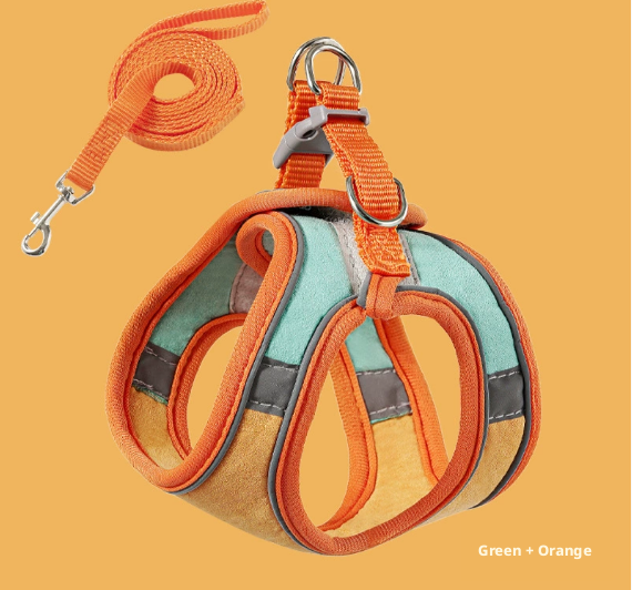 Reflective chest strap-M size-Orange + Powder-Polyester-1 piece Vera Lux