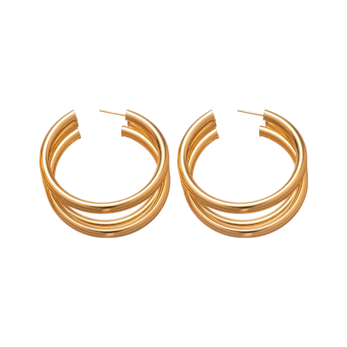 Metal Minimalist Round Earrings Vera Lux