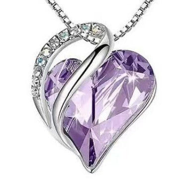 Geometric Heart Of The Ocean Crystal Necklace High-End Vera Lux