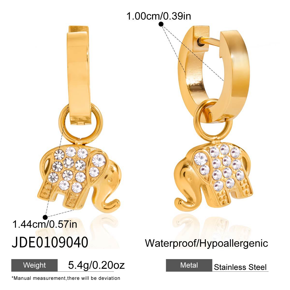 Elephant Zircon Earring Collection Vera Lux