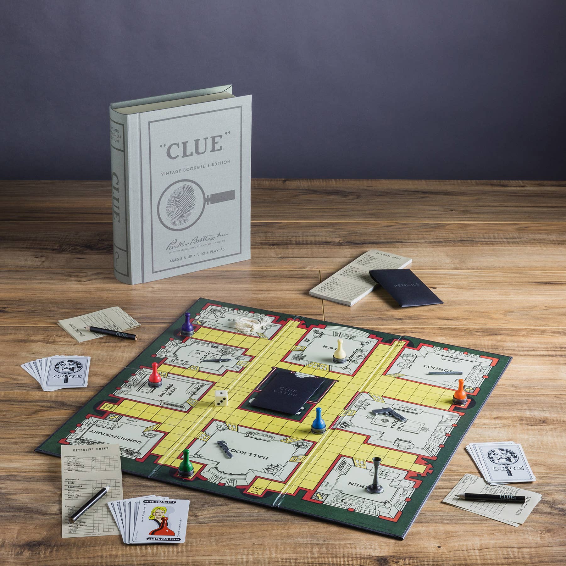 Clue - Vintage Bookshelf Edition Bards & Cards