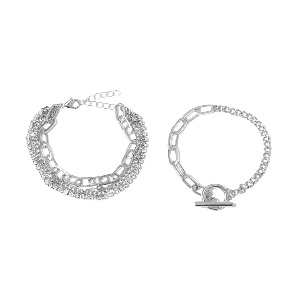 Creative Mix and Match Diamond Round Bead Multi-layer Bracelet Vera Lux