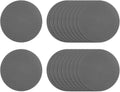 Bathroom round anti-slip sticker-gray-8cm-with black scraper-PEVA-12 pieces Vera Lux