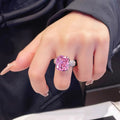 Large Carat Cushion Cut Diamond Simulant Ring, Vintage Pave Setting Proposal Ring For Her Vera Lux