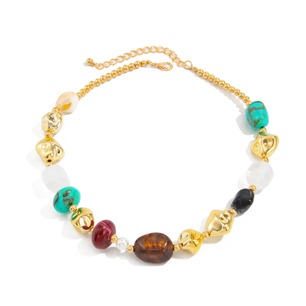 Bohemian Colorful Resin Bead Necklace Collection Vera Lux