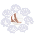 Shell anti-slip sticker-white-9.3 * 7.6cm-with black scraper-PEVA-12 pieces Vera Lux