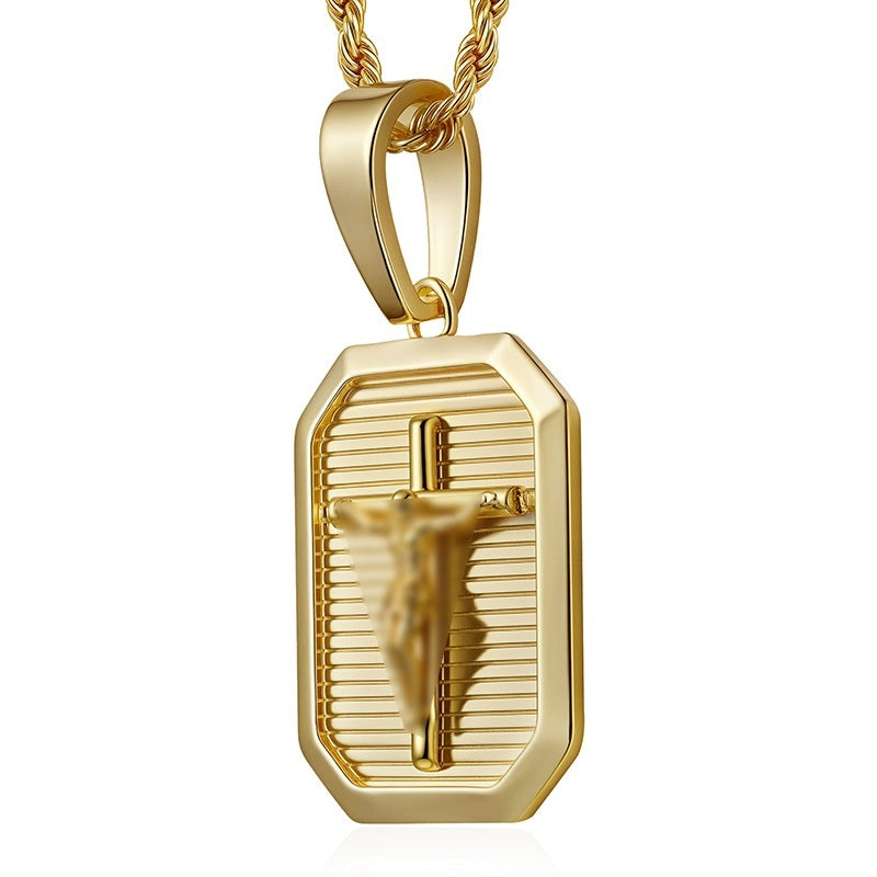 Niche Cross Necklace 18k Gold-plated High-end Cross Pendant Square Design Vera Lux
