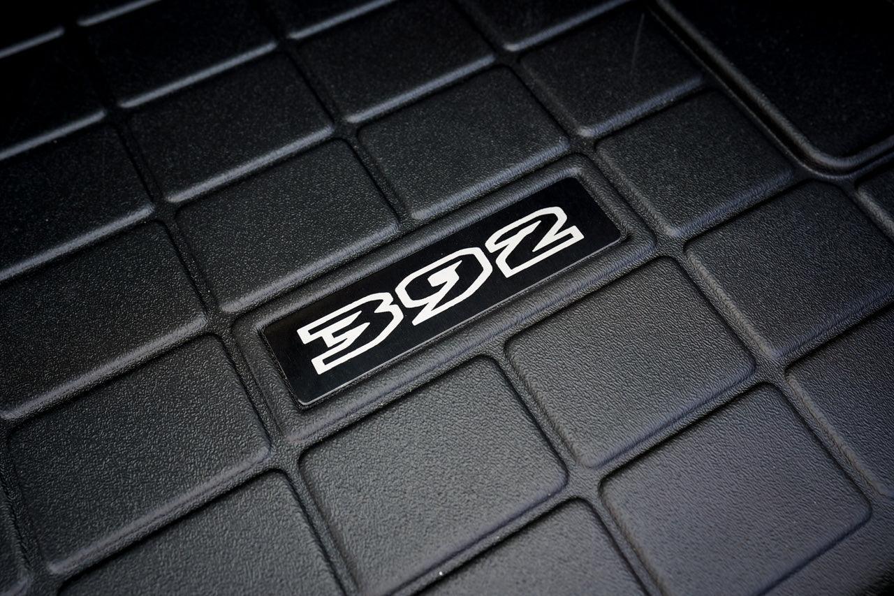 "392" Weathertech Floor Mat Logo (Etched Metal) - Universal StickerFab