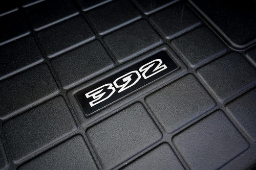 "392" Weathertech Floor Mat Logo (Etched Metal) - Universal StickerFab