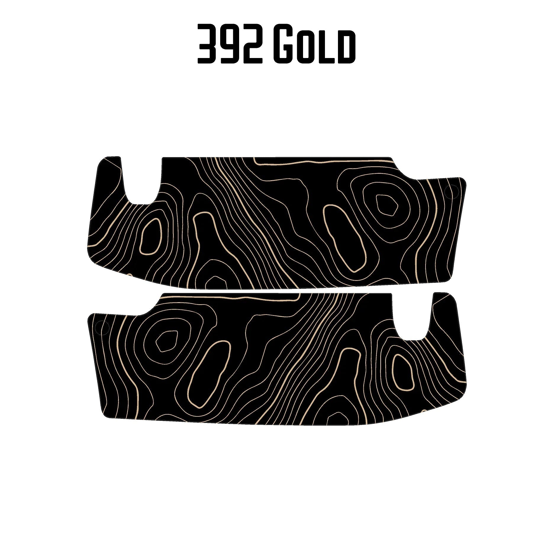 Topographic Map Sun Visor Overlays - 2018+ Wrangler JL / Gladiator JT StickerFab
