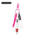 Ballpoint pen set-with key chain-four-color pen + black marker + rose highlighter-1 set Vera Lux