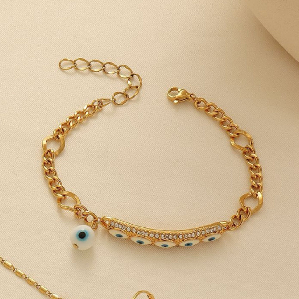 Middle Eastern Evil Eye Necklace, Bracelet and Earring Set Vera Lux
