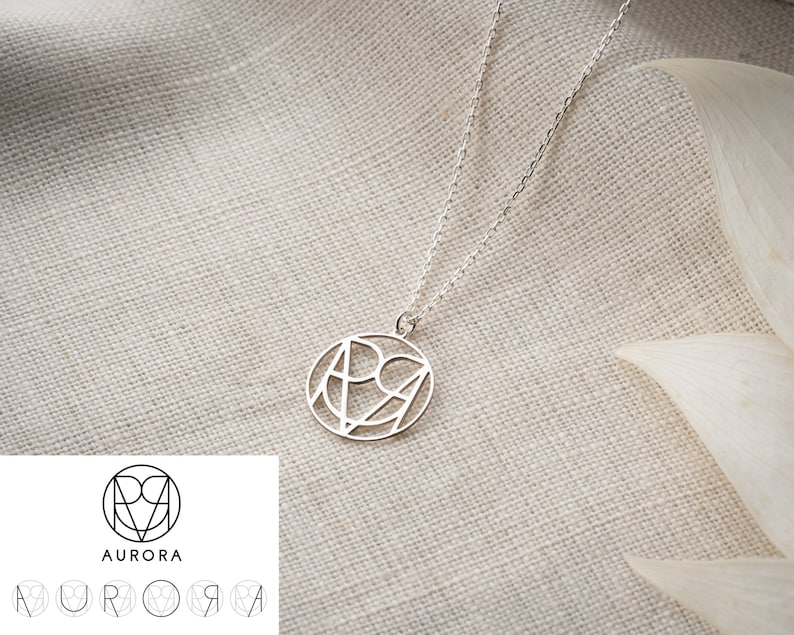 Customized Intertwined Initial Name Necklace Vera Lux