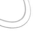 Double chain design simple personality necklace Vera Lux