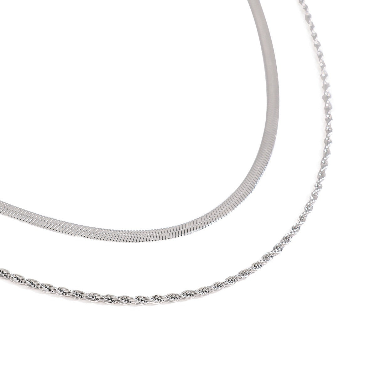 Double chain design simple personality necklace Vera Lux