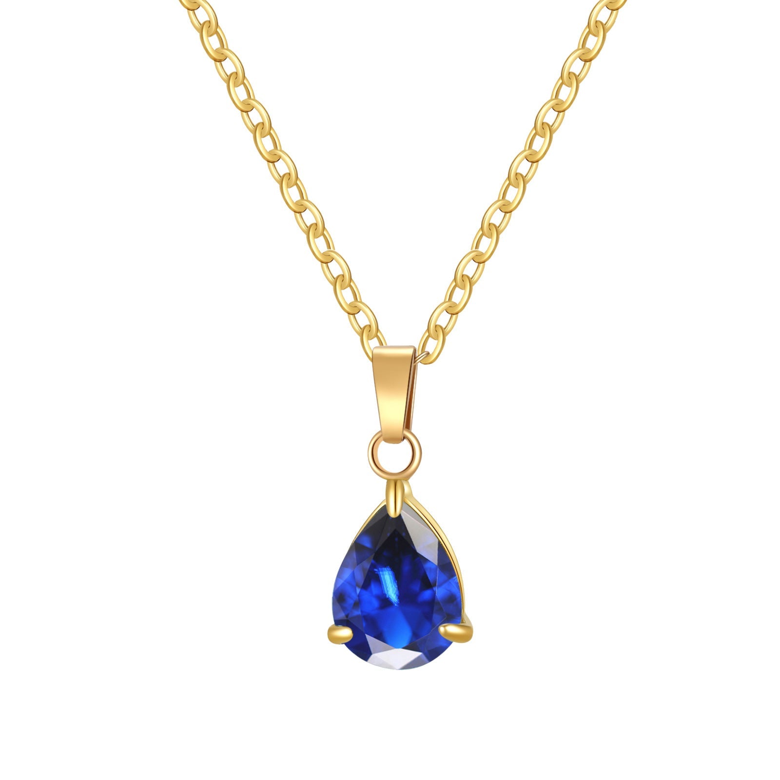 3A Water Drop Zircon Small Pendant Solitaire Pear-Shaped Zircon Womens Clavicle Chain Vera Lux