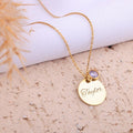 Double Layer Personalized Birthstone Necklace Vera Lux