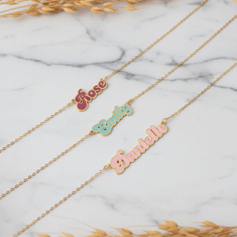 Personalized Cursive Name Necklace Vera Lux