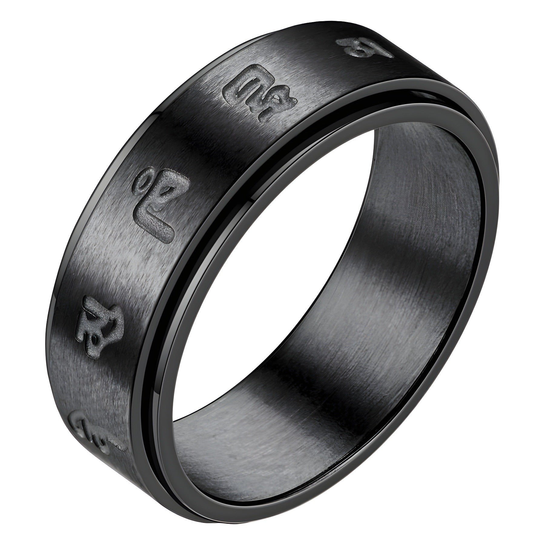Titanium Steel Rotating Ring For Men Vera Lux