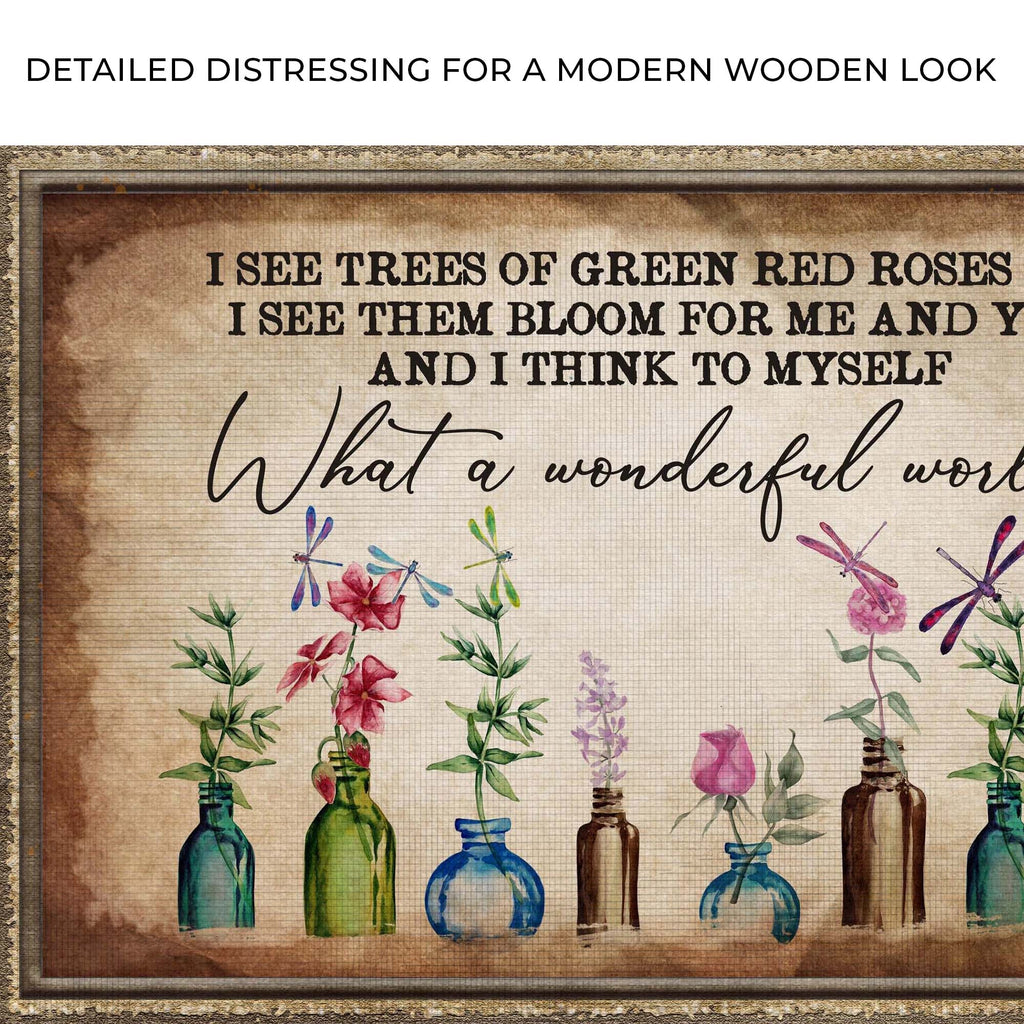 What A Wonderful World Sign X Tailored Canvases