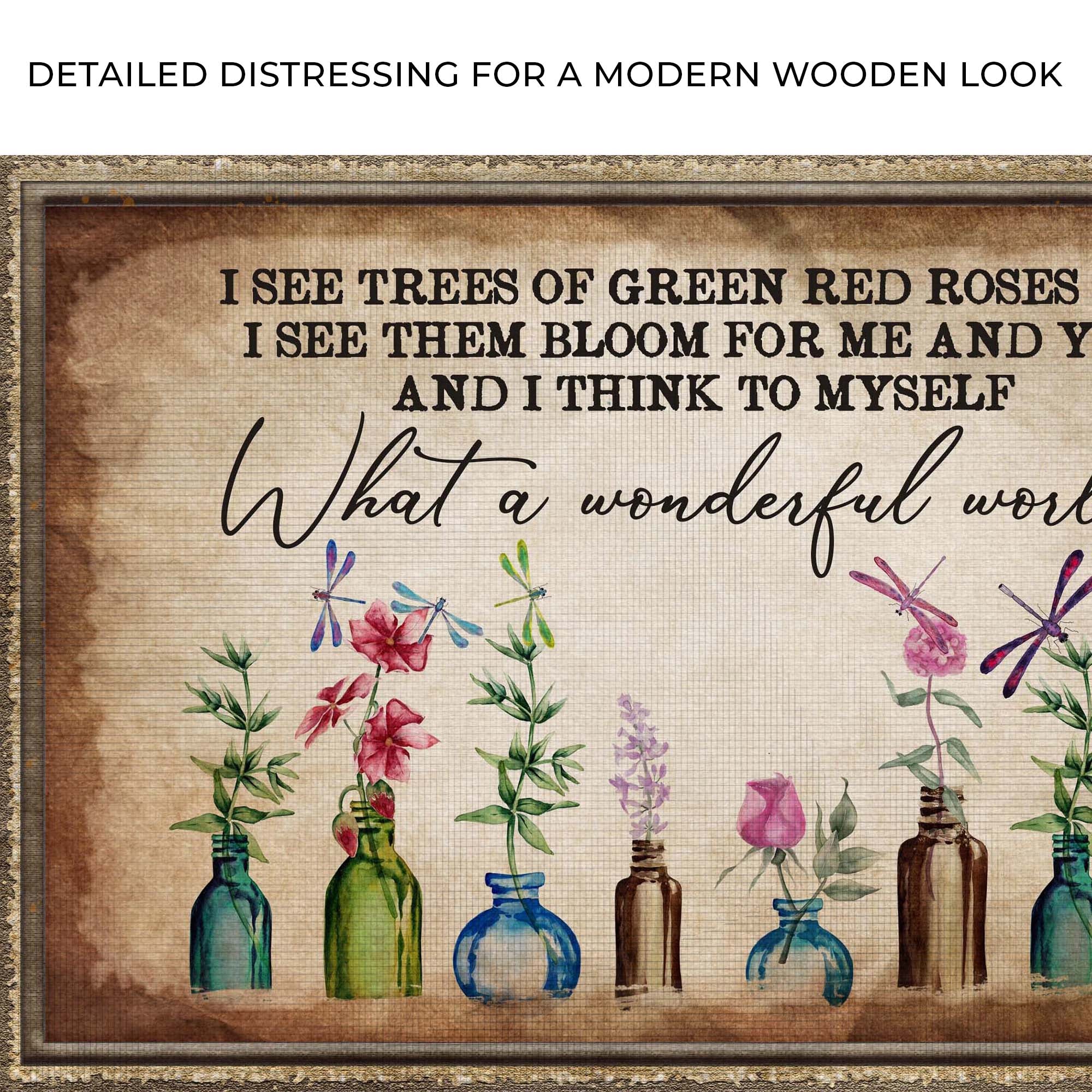 What A Wonderful World Sign X Tailored Canvases