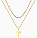Cross Pendant, Copper, Gold-plated And Silver-plated Vera Lux