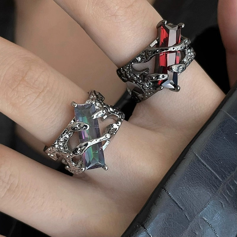 Dark Minimalist Trendy Ring For Men & Women, INS Niche Design, Adjustable High-End Index Finger Ring Vera Lux