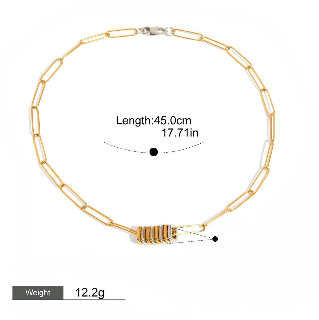 Titanium steel necklace light luxury clavicle chain bracelet Vera Lux