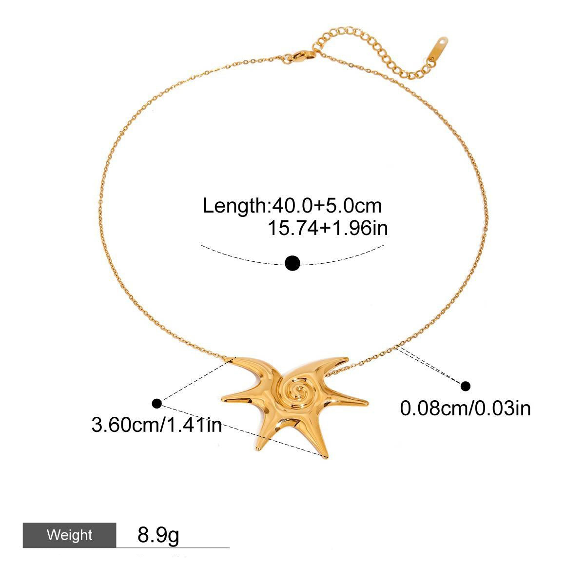 18K gold sun with thread design trendy and unique earrings and necklace set Vera Lux