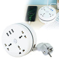 EU Plug AC Outlet Smart Home Power Strip – Multipurpose Electrical Extension Cord with USB Ports & Fast Charging Whatever the Treasure