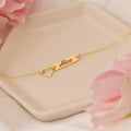 Hollow Heart Custom Name Bar Bracelet Vera Lux