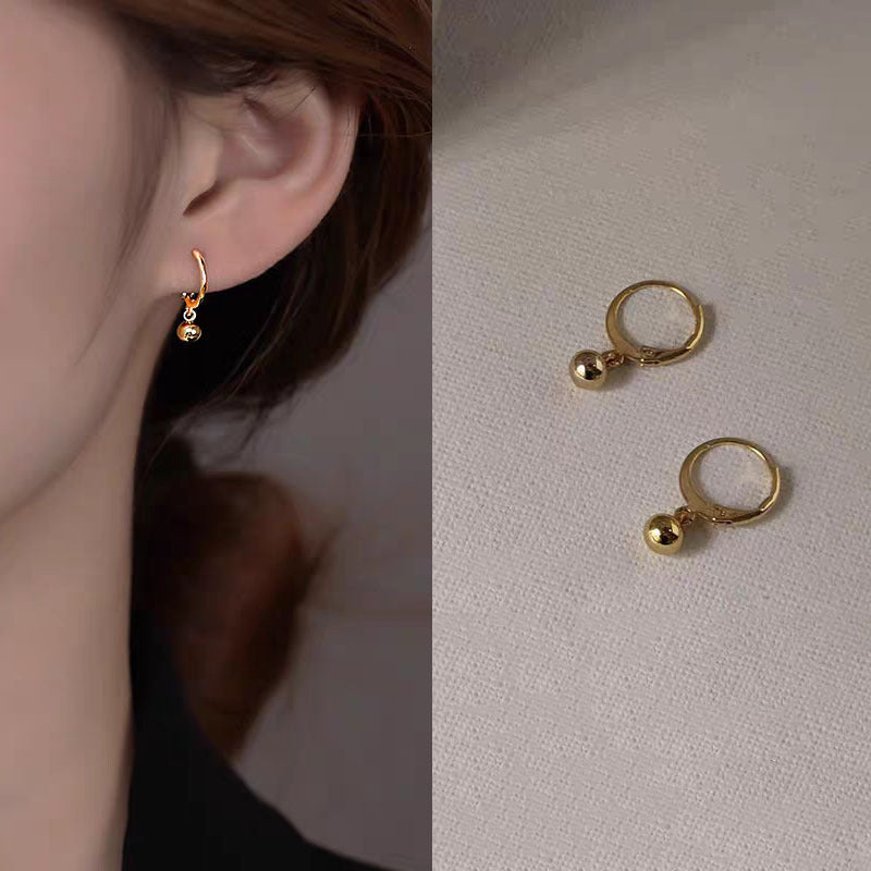 Ins Trendy Small Heart Gold Plated Earrings Minimalist Niche Ladies Ear Studs Vera Lux