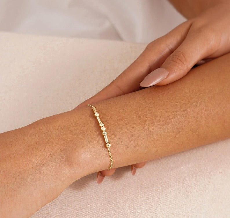 Morse Code Custom Name Bracelet Vera Lux