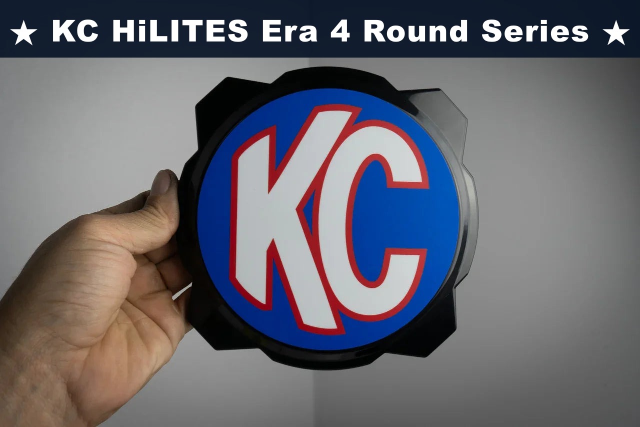 KC HiLITES Era 4 ROUND Series Light Cover Overlays - Universal StickerFab