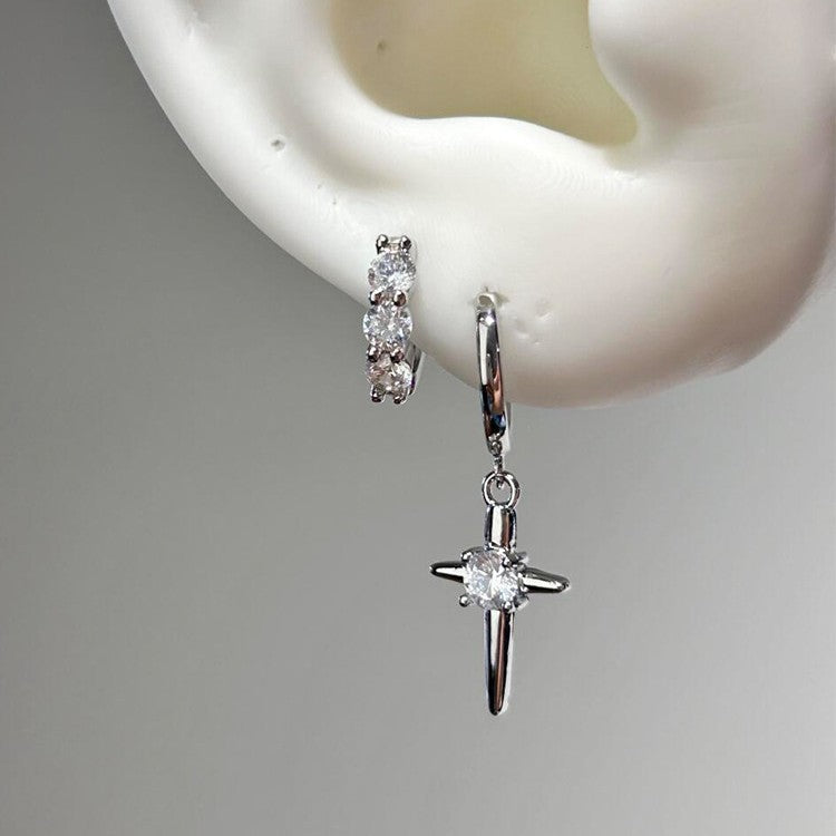 Niche Design Cross And Star Earrings Vera Lux