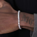 S925 sterling silver plated, fully encrusted with sparkling rhinestones, tennis chain. Vera Lux