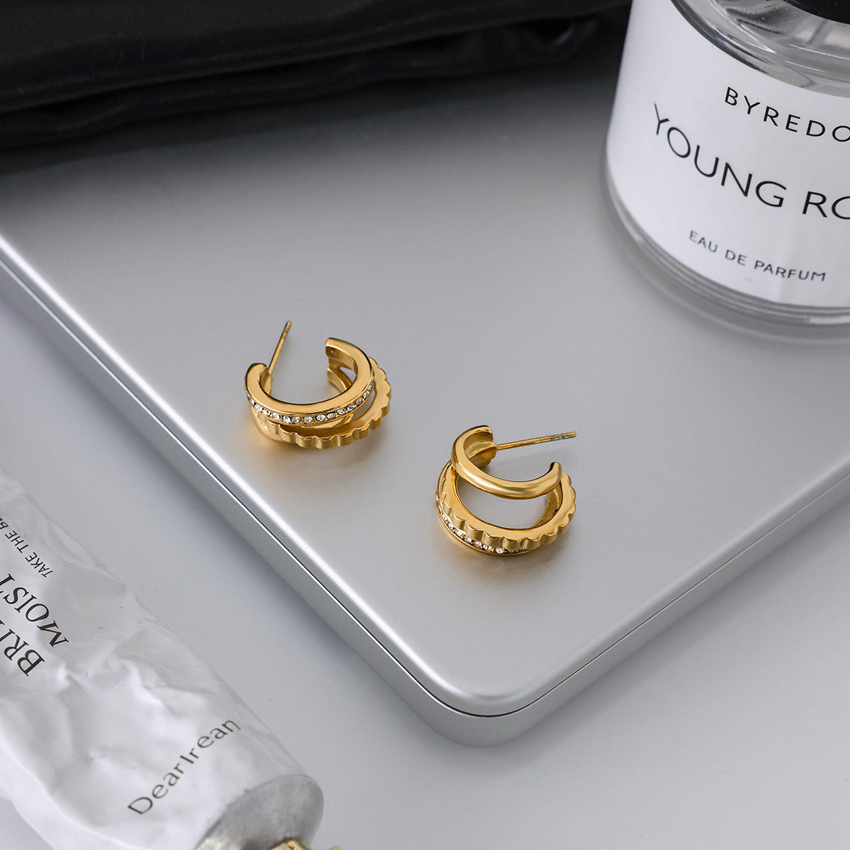 Stainless Steel Rhinestone Earrings For Women Vera Lux