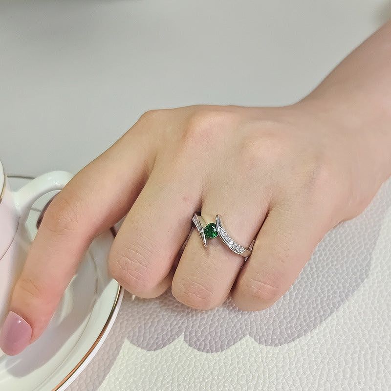 Fashionable Round Zircon Ring For Women Vera Lux