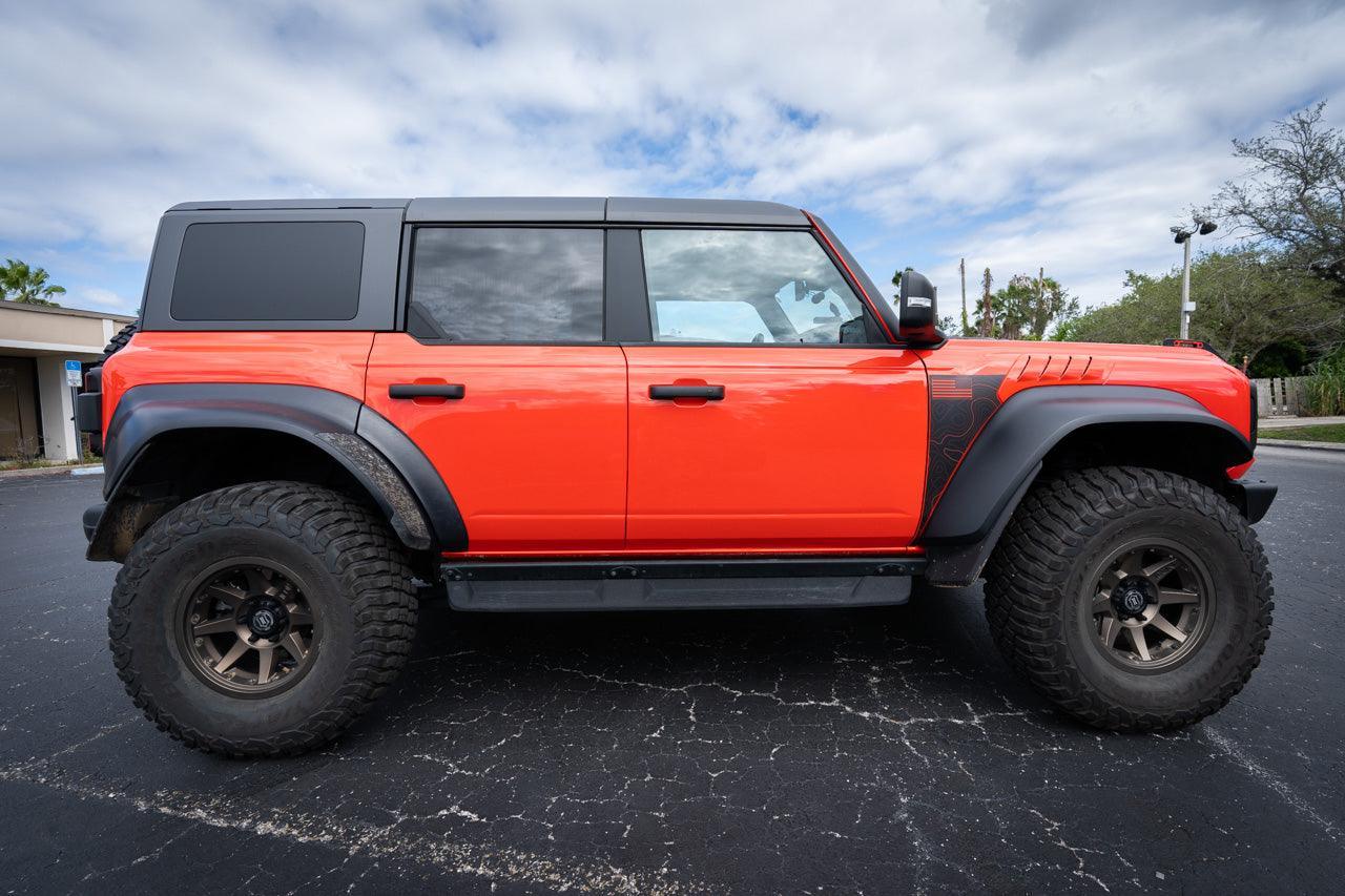 3D Carbon B Pillar Protection Kit - 2021+ Bronco 4 Door StickerFab