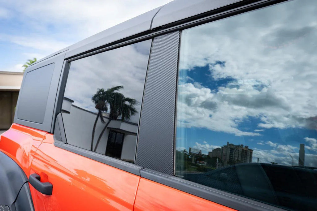 3D Carbon B Pillar Protection Kit - 2021+ Bronco 4 Door StickerFab