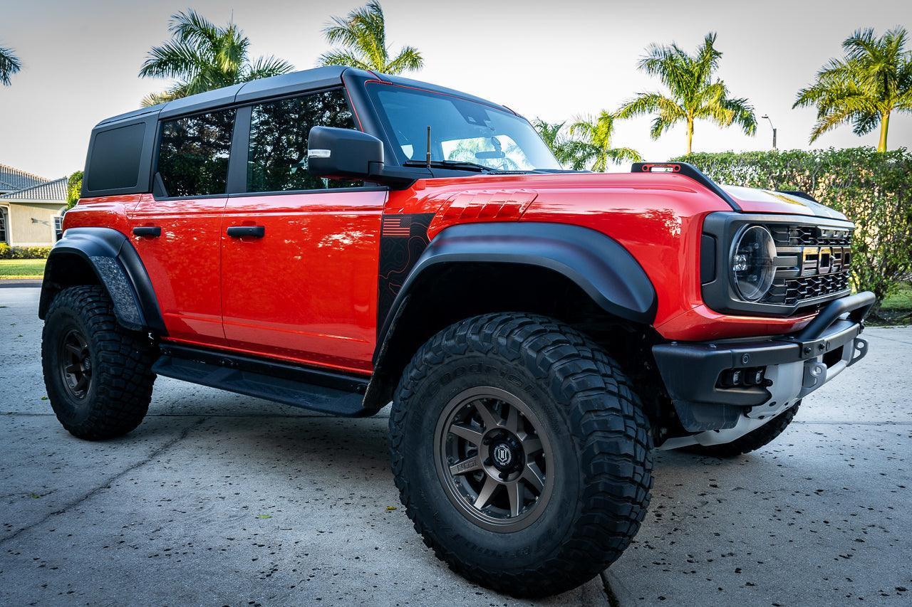 3D Carbon B Pillar Protection Kit - 2021+ Bronco 4 Door StickerFab