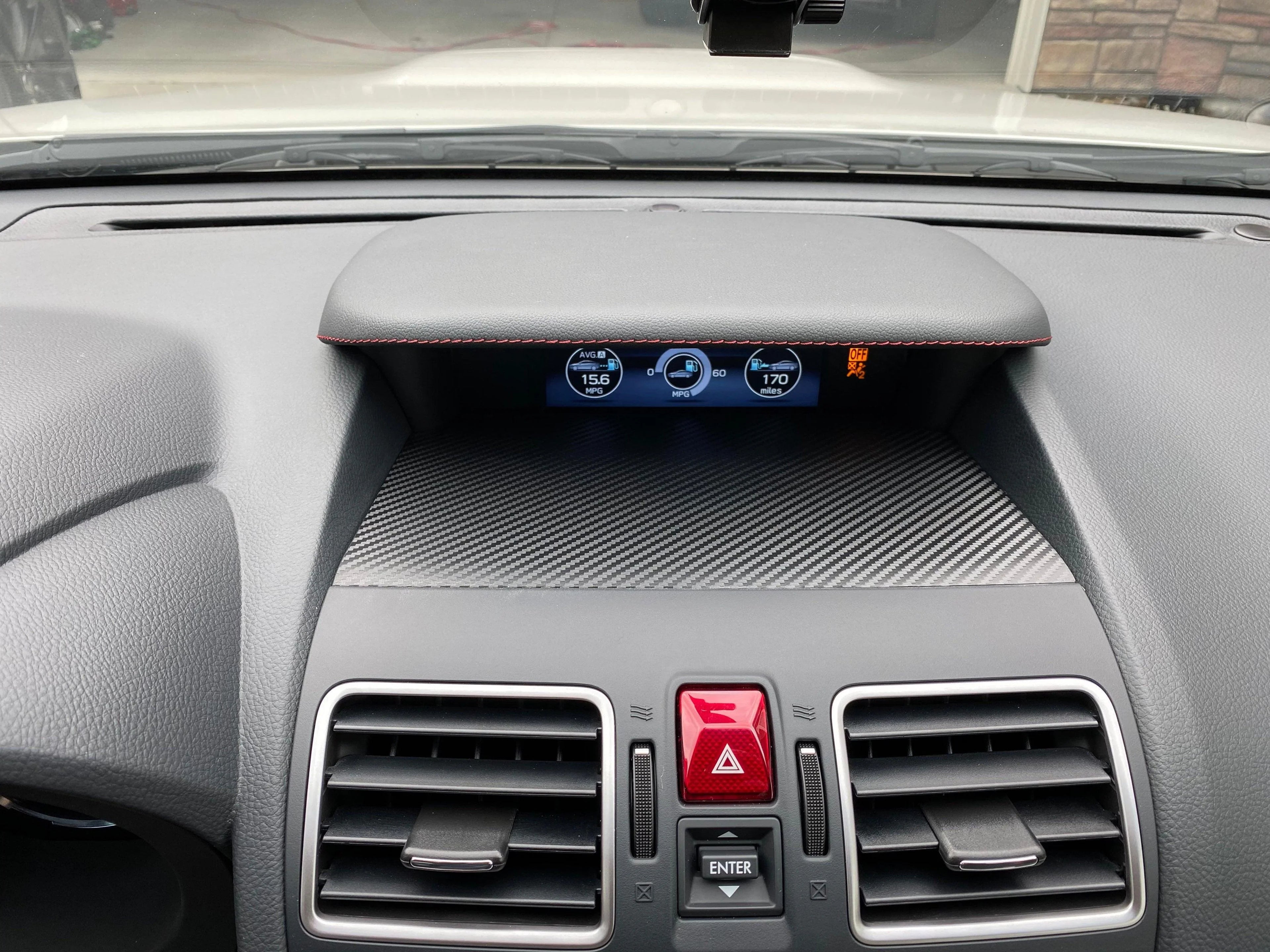 3D Carbon Center Instrument Panel Dash Trim - 2015-2021 WRX / STI StickerFab