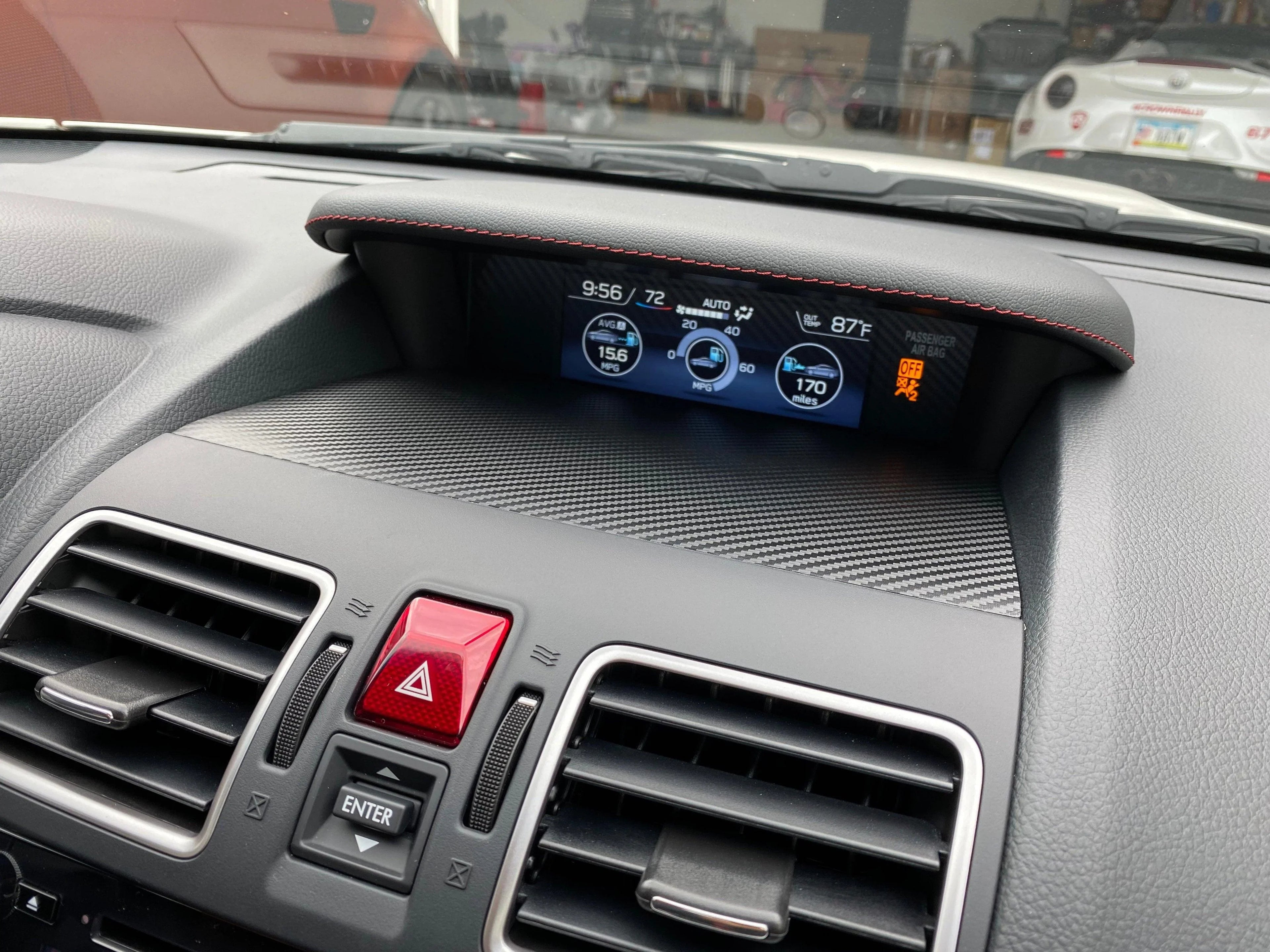 3D Carbon Center Instrument Panel Dash Trim - 2015-2021 WRX / STI StickerFab