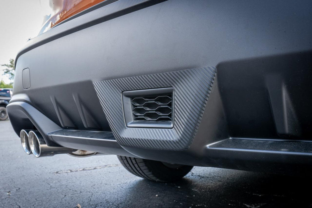 3D Carbon F1 Rear Fog Trim Overlay - 2022+ Subaru WRX StickerFab